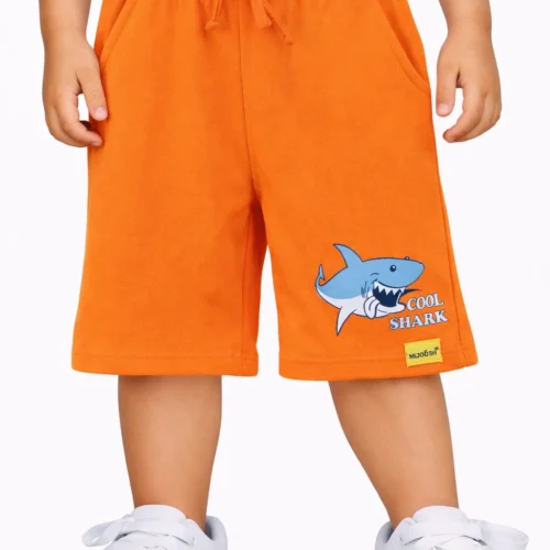 Scarlet Ibis Cool Shark Cotton Shorts for Boys (Ages 2–6)
