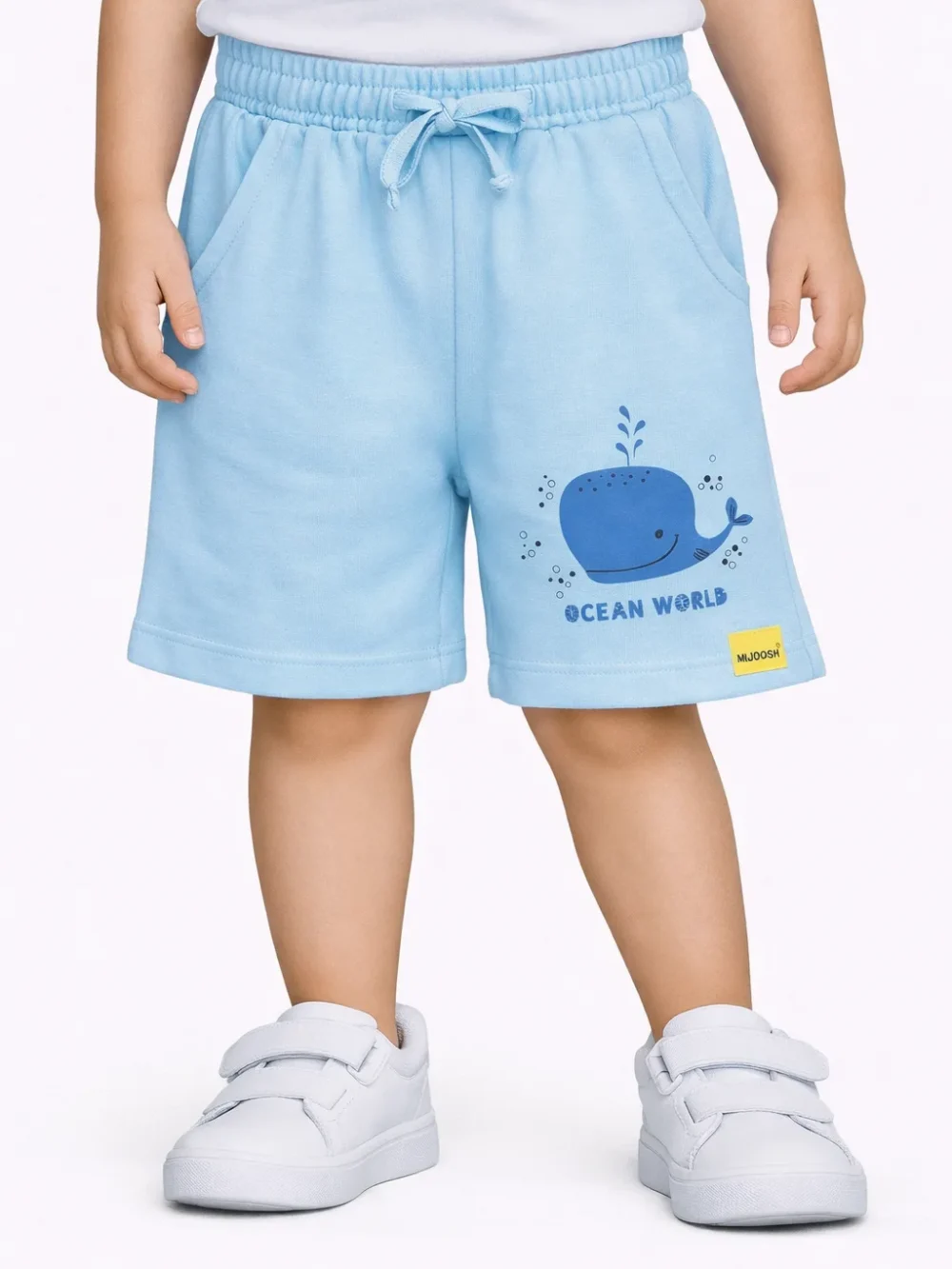 Baby Shark French Terry Shorts for Junior Girls – Blue
